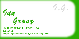 ida grosz business card